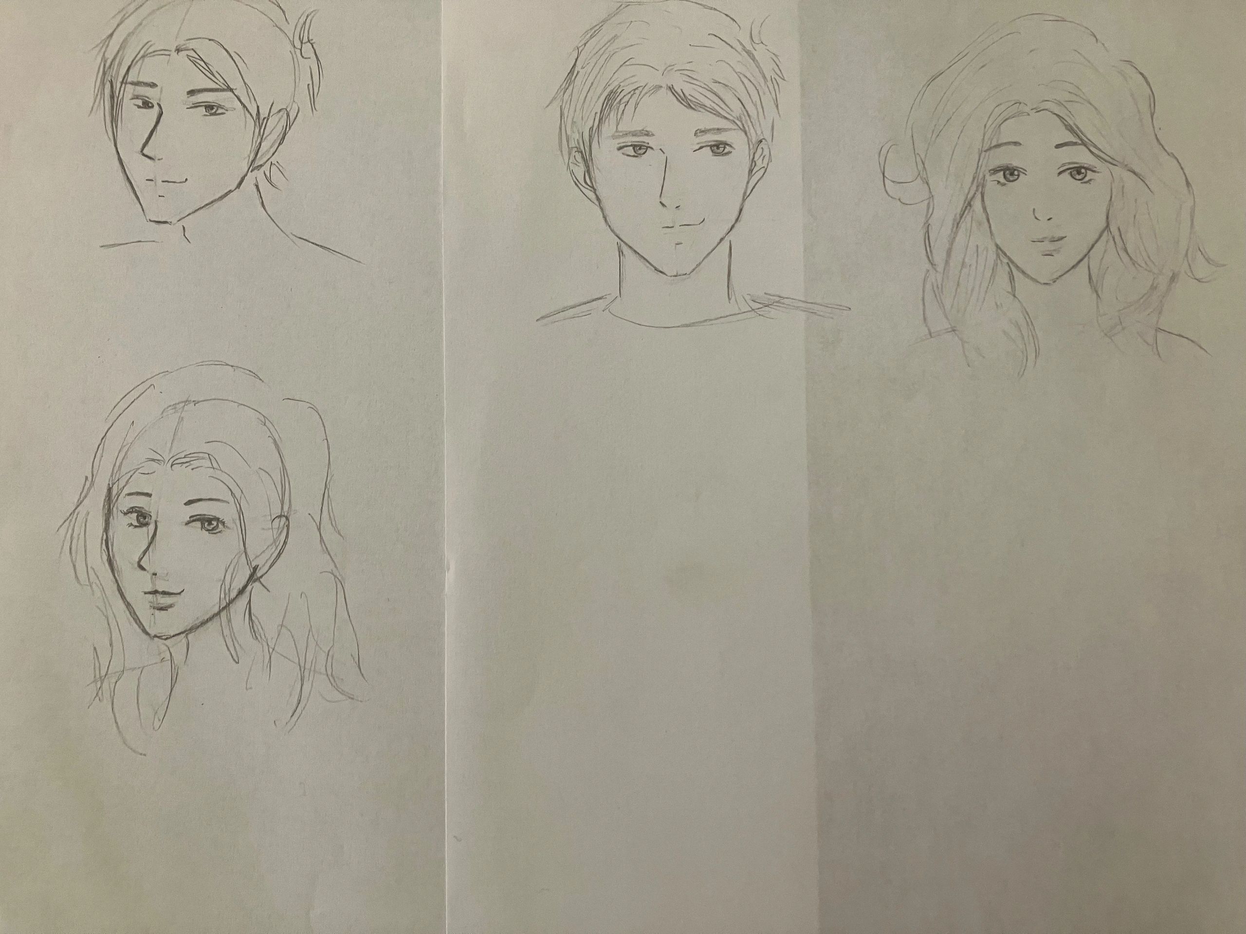 Early Hisao and Mei drawings