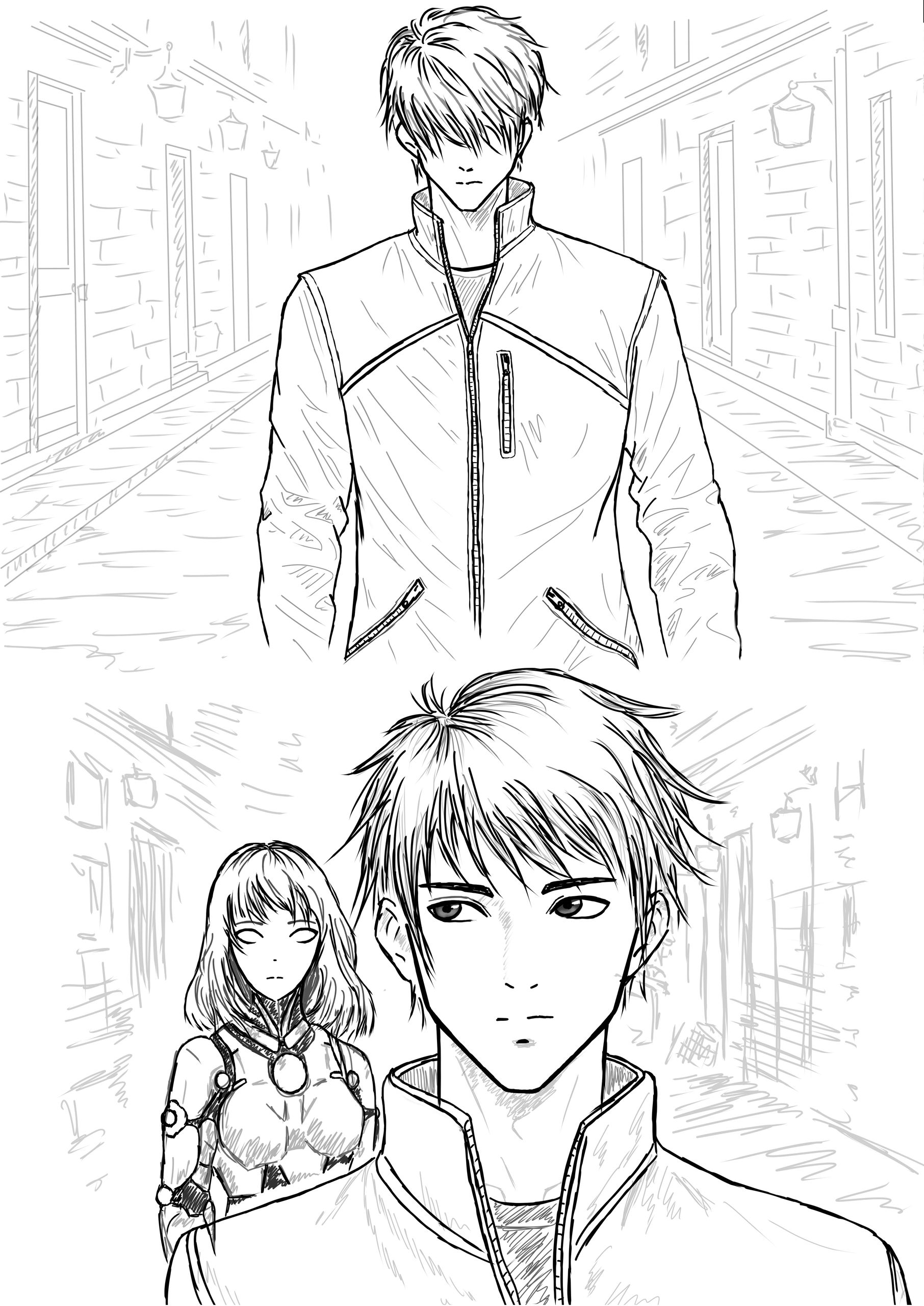 Initial rough, prologue page one