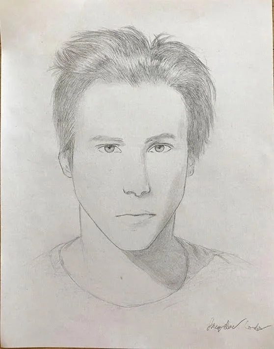 Pencil portrait sketch by Jacqueline Cordes